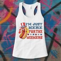 Im Just Here For The Wieners Sausage Women's Tank Top thumb 3