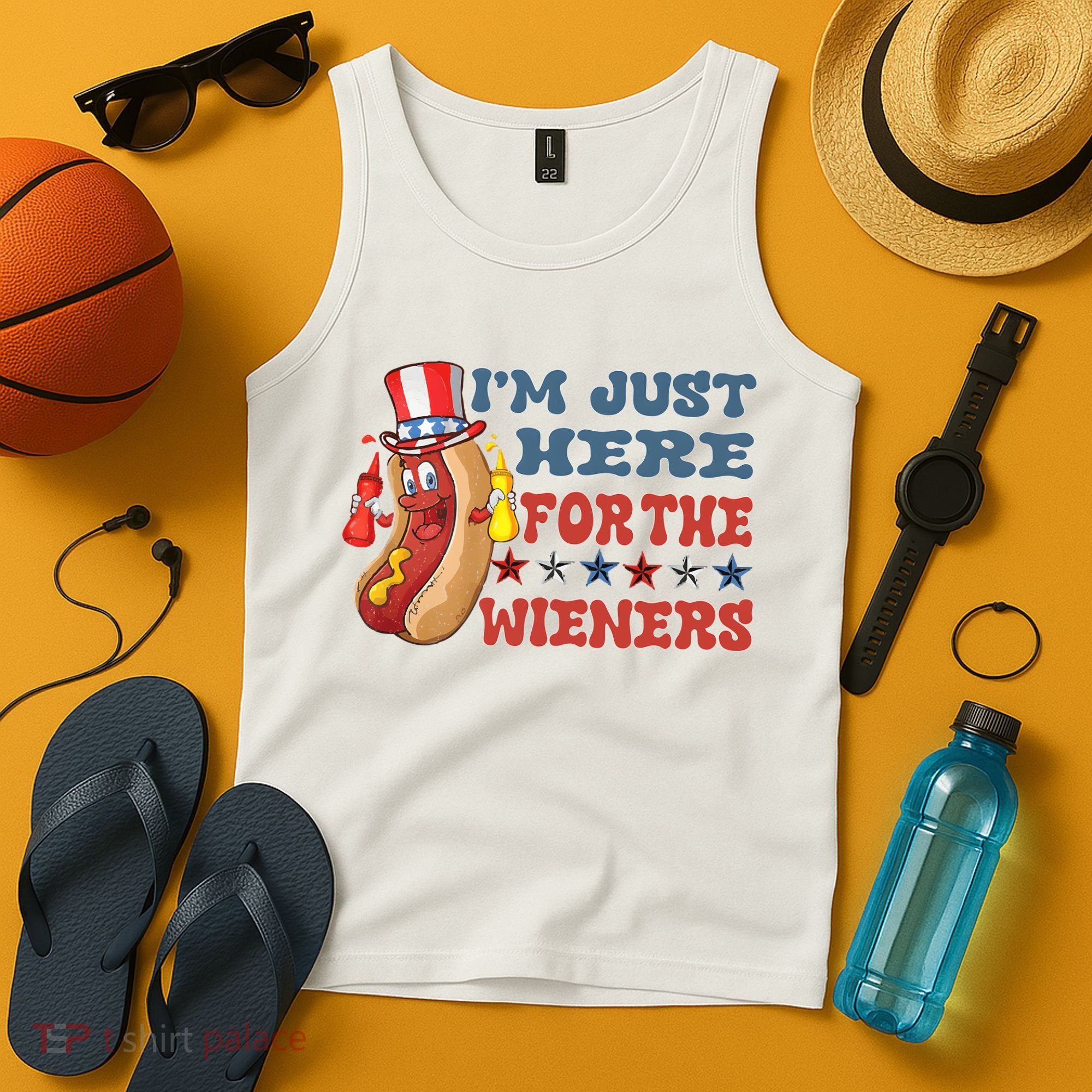 Im Just Here For The Wieners Sausage Tank Top