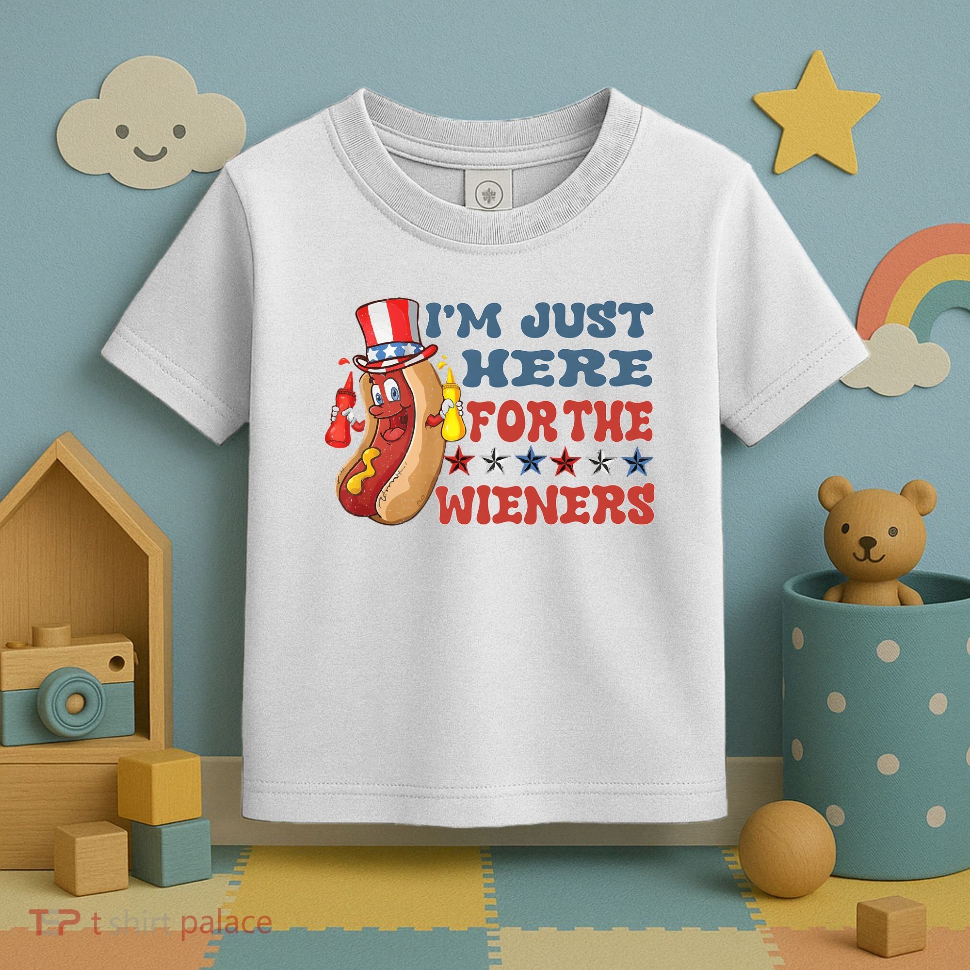 Im Just Here For The Wieners Sausage Toddler T-Shirt