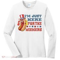 Im Just Here For The Wieners Sausage Women's Long Sleeve Shirt thumb 0