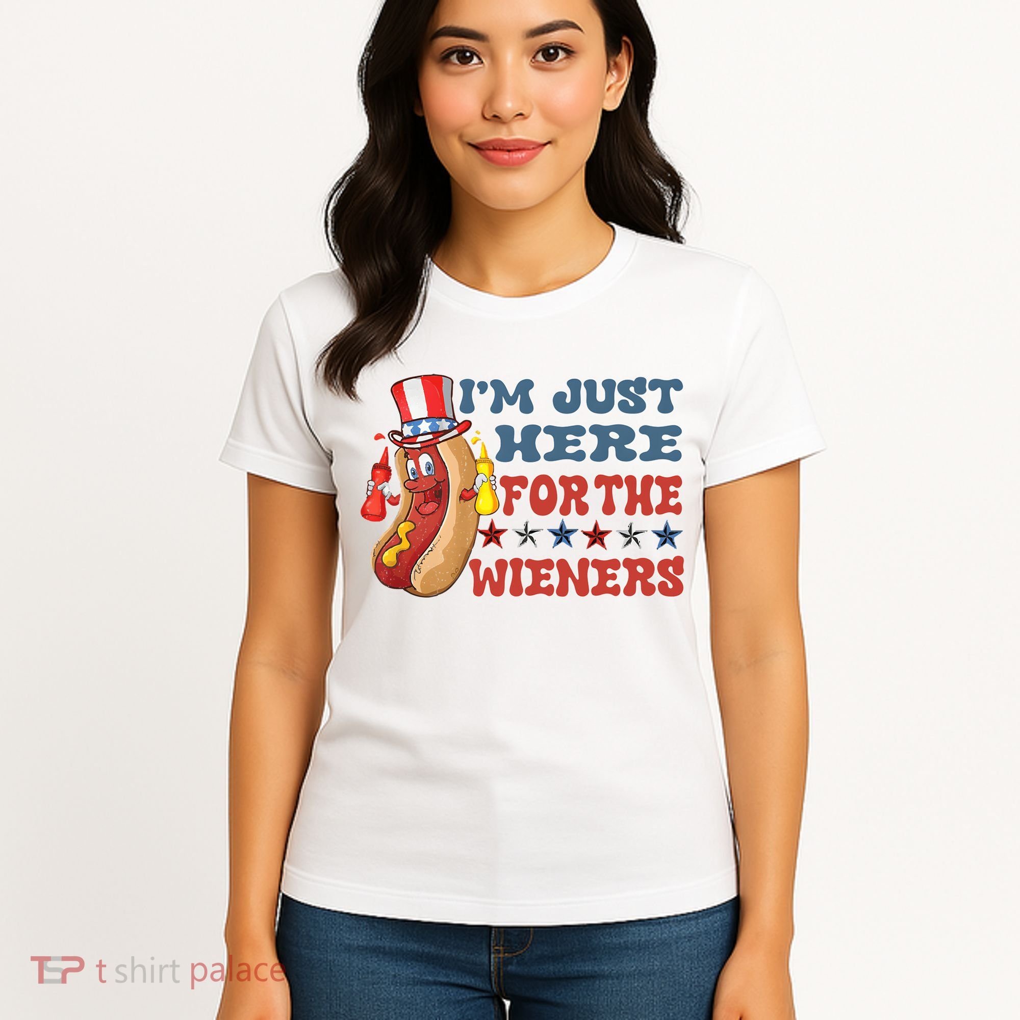 Im Just Here For The Wieners Sausage Women's T-Shirt