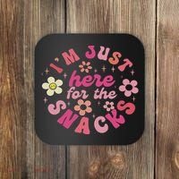 I'm Just Here For The Snacks Funny Saying Coaster thumb 0