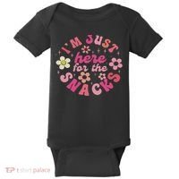 I'm Just Here For The Snacks Funny Saying Baby Bodysuit thumb 0