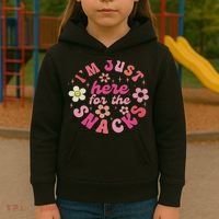 I'm Just Here For The Snacks Funny Saying Kids Hoodie thumb 3