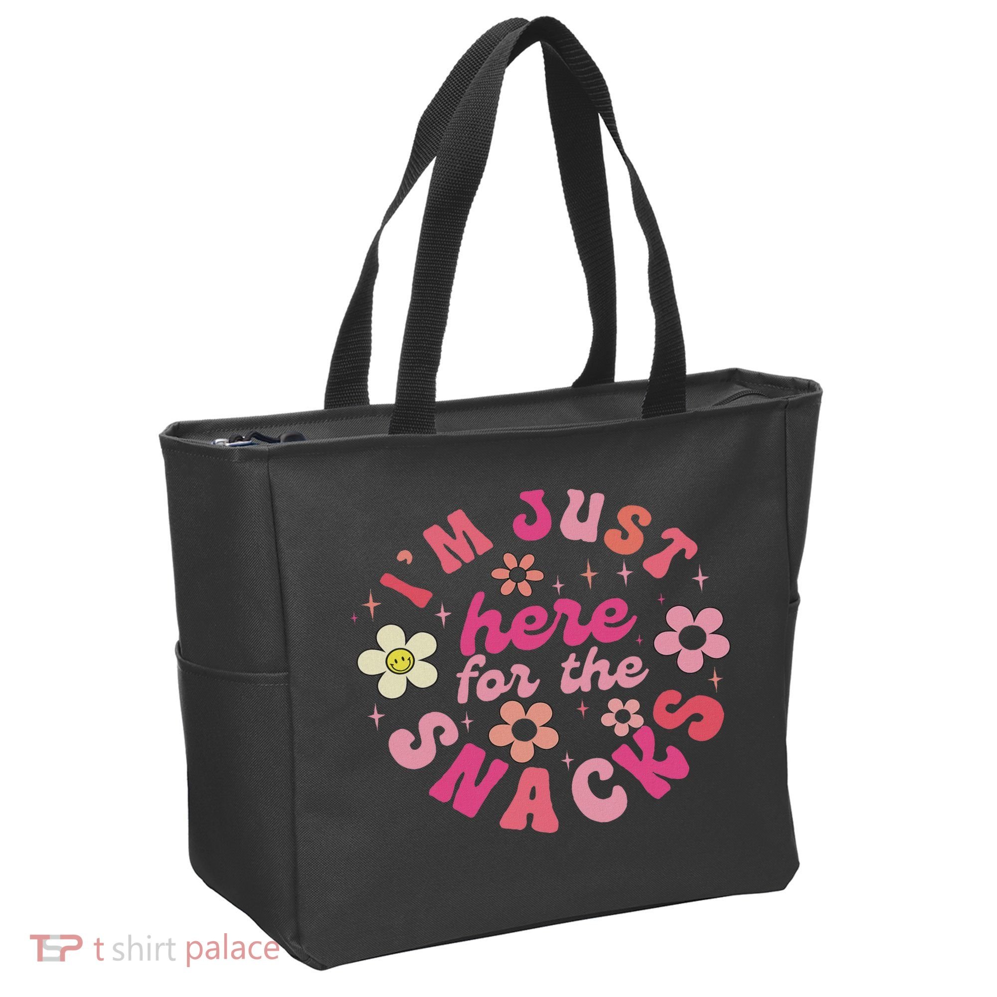 I'm Just Here For The Snacks Funny Saying Tote Bag