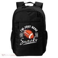 I'm Just Here For The Snacks Funny Football Backpack thumb 0