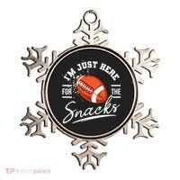 I'm Just Here For The Snacks Funny Football Ornament thumb 0