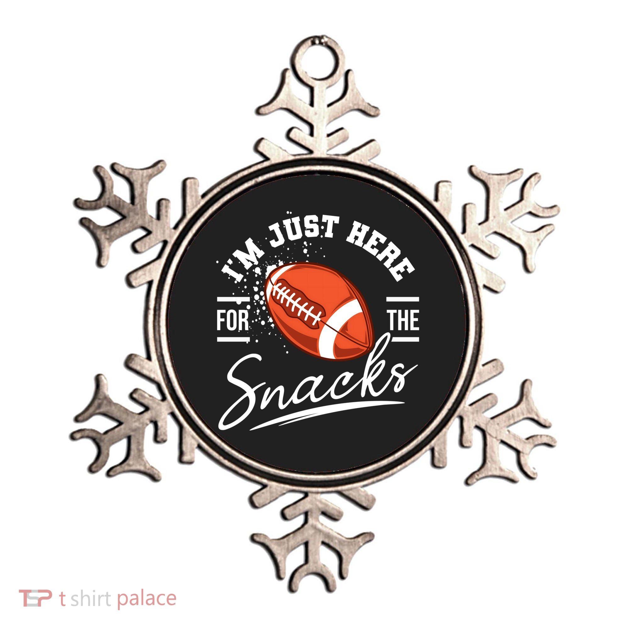 I'm Just Here For The Snacks Funny Football Ornament