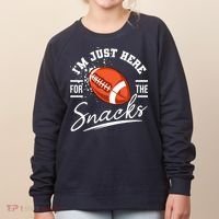 I'm Just Here For The Snacks Funny Football Women's Sweatshirt thumb 0