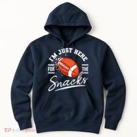 I'm Just Here For The Snacks Funny Football Hoodie thumb 0