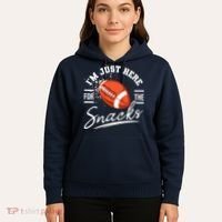 I'm Just Here For The Snacks Funny Football Hoodie thumb 5