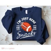 I'm Just Here For The Snacks Funny Football Sweatshirt thumb 2