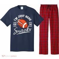I'm Just Here For The Snacks Funny Football Pajama Set thumb 0