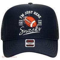 I'm Just Here For The Snacks Funny Football Hat thumb 0