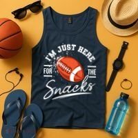 I'm Just Here For The Snacks Funny Football Tank Top thumb 4