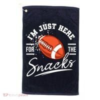 I'm Just Here For The Snacks Funny Football Golf Towel thumb 0