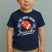 I'm Just Here For The Snacks Funny Football Toddler T-Shirt thumb 2