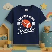 I'm Just Here For The Snacks Funny Football Toddler T-Shirt thumb 3