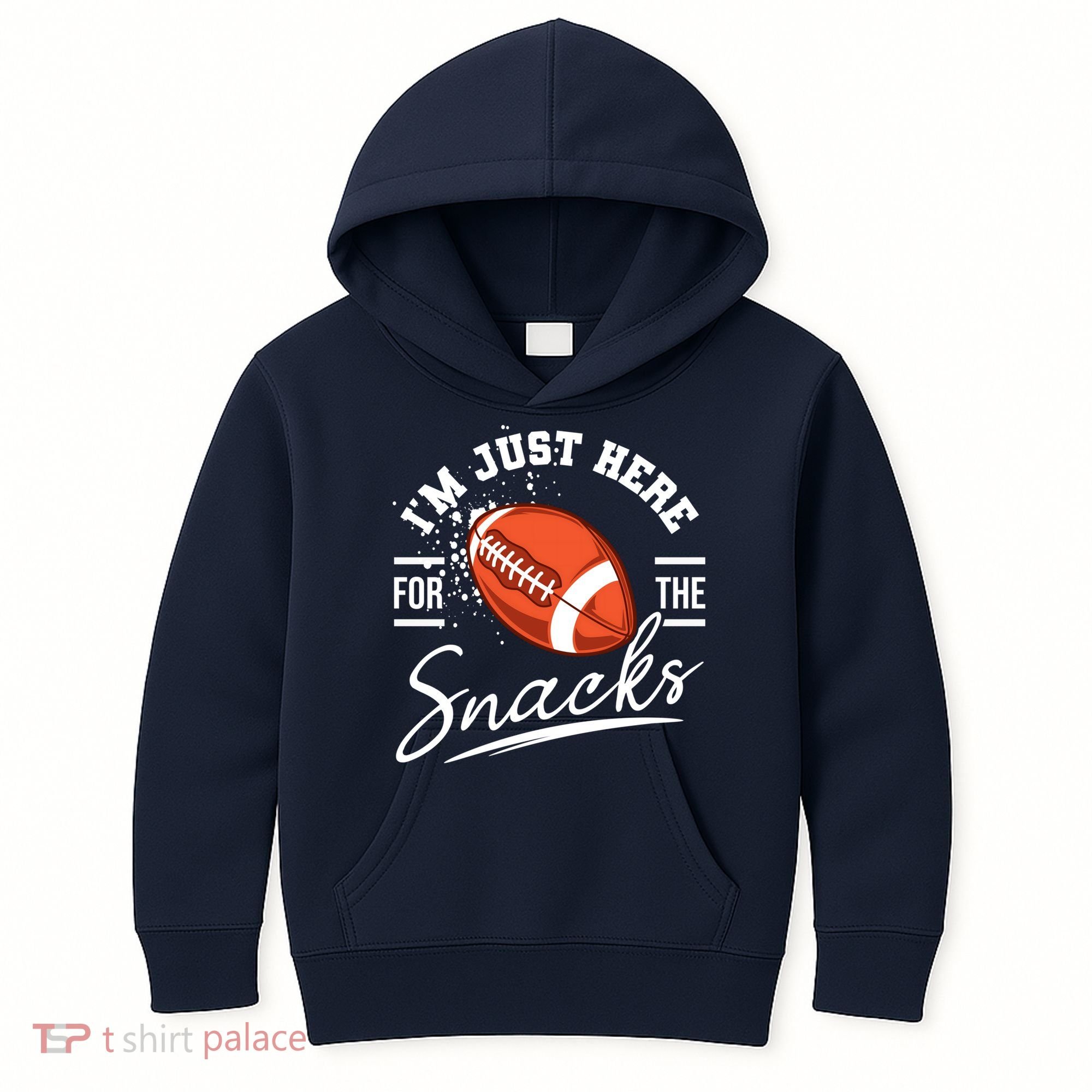 I'm Just Here For The Snacks Funny Football Kids Hoodie