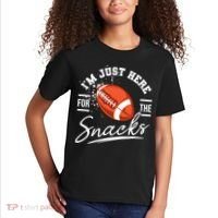 I'm Just Here For The Snacks Funny Football Kids T-Shirt thumb 2