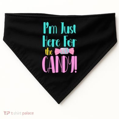 Im Just Here For The Candy Halloween USA-Made Doggie Bandana