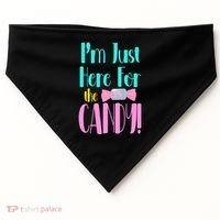 Im Just Here For The Candy Halloween USA-Made Doggie Bandana thumb 0