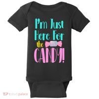 Im Just Here For The Candy Halloween Baby Bodysuit thumb 0