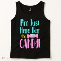Im Just Here For The Candy Halloween Tank Top thumb 2