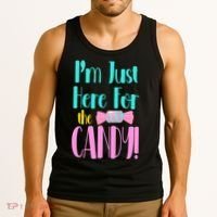 Im Just Here For The Candy Halloween Tank Top thumb 3