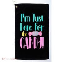 Im Just Here For The Candy Halloween Golf Towel thumb 0