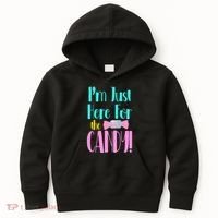 Im Just Here For The Candy Halloween Kids Hoodie thumb 0