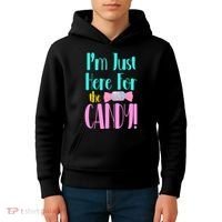 Im Just Here For The Candy Halloween Kids Hoodie thumb 4