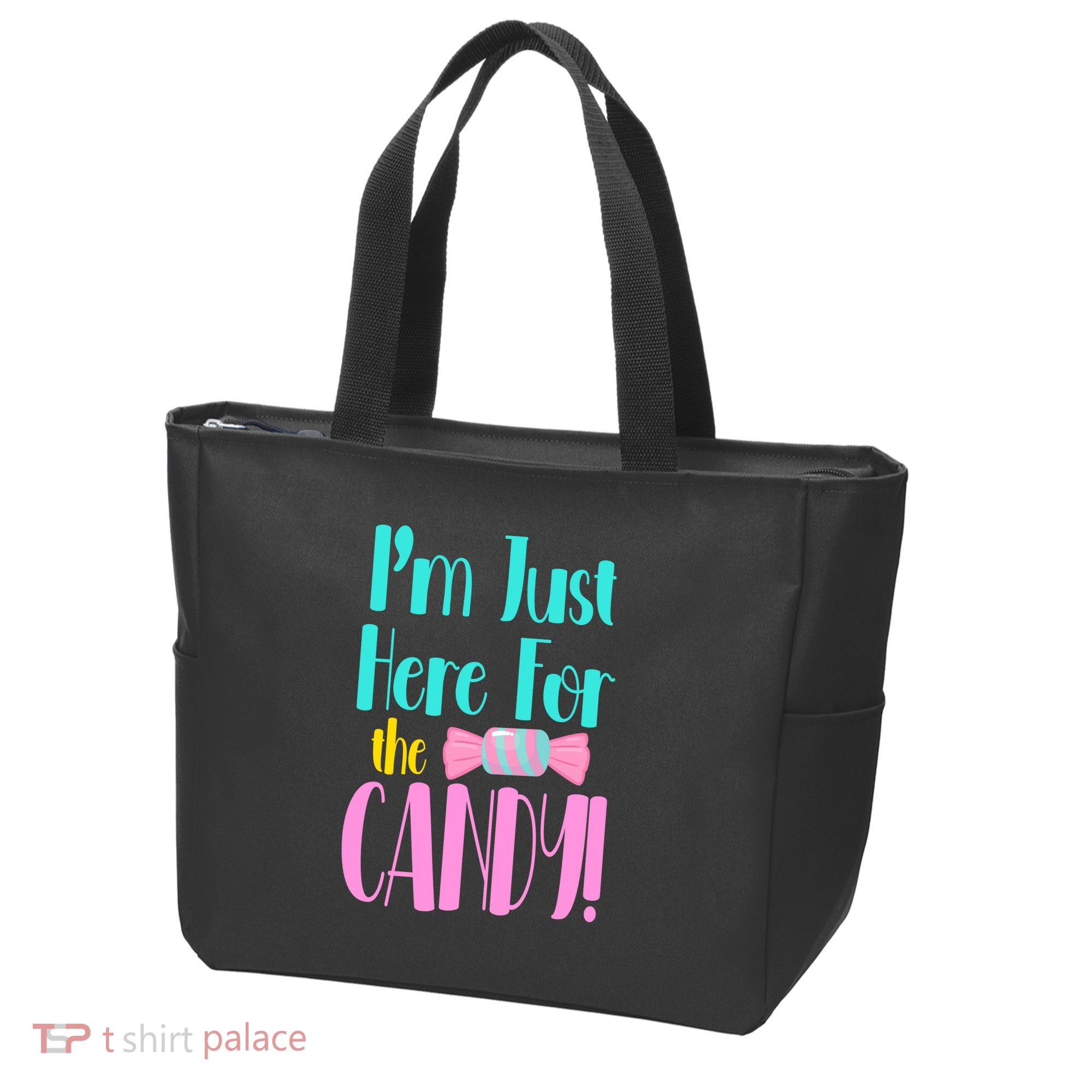 Im Just Here For The Candy Halloween Tote Bag
