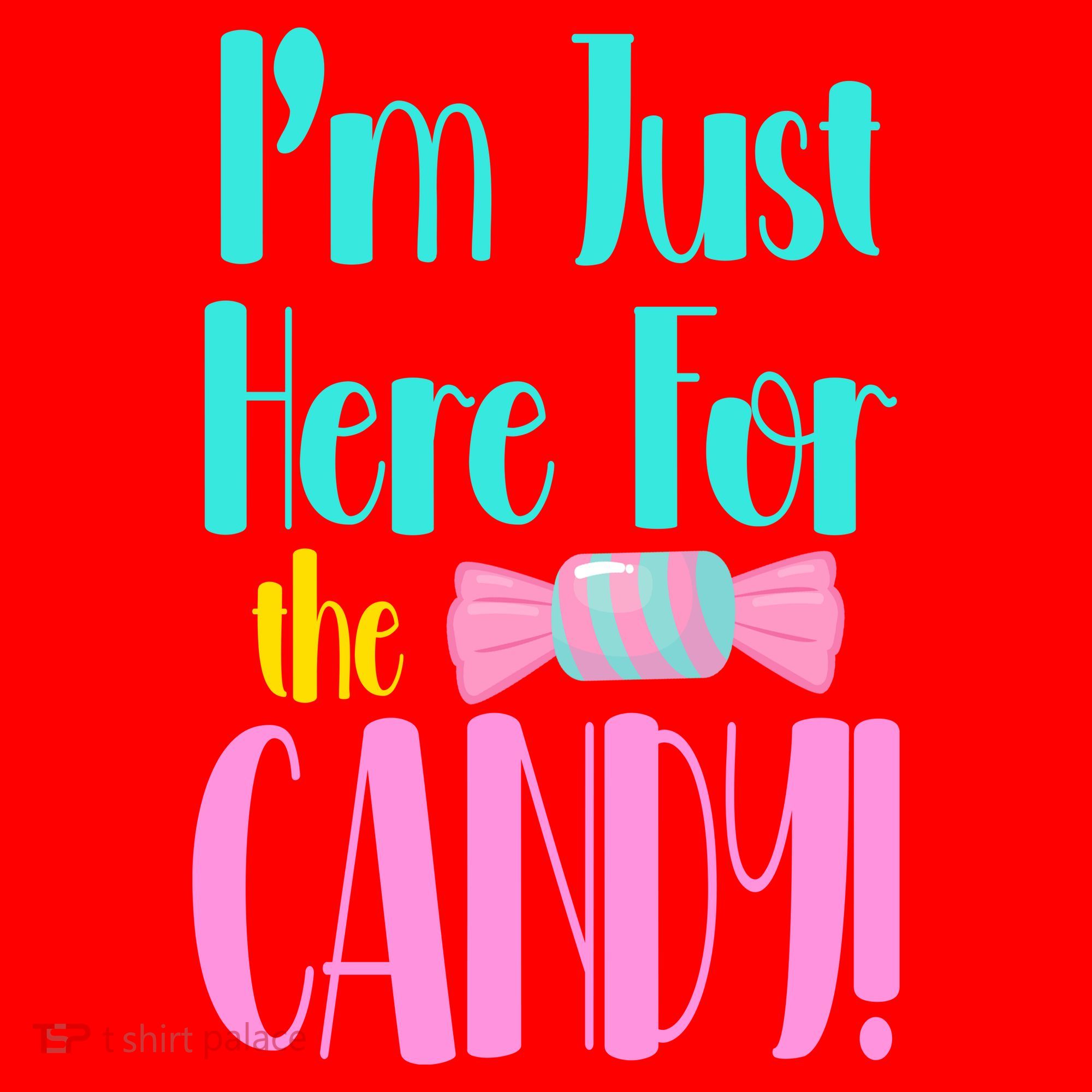 Im Just Here For The Candy Halloween Santa Hat