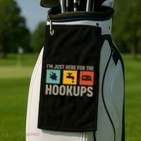 IM Just Here For The Hookups Golf Towel thumb 2