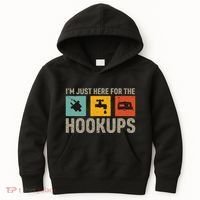 IM Just Here For The Hookups Kids Hoodie thumb 0