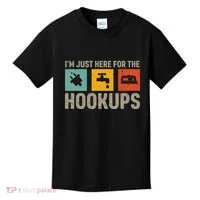 IM Just Here For The Hookups Kids T-Shirt thumb 0