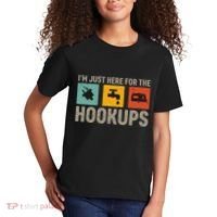 IM Just Here For The Hookups Kids T-Shirt thumb 2