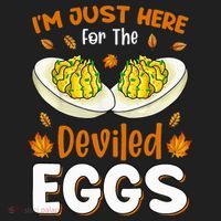 IM Just Here For The Deviled Eggs 15oz Campfire Ceramic Mug thumb 2