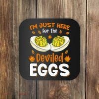 IM Just Here For The Deviled Eggs Coaster thumb 0