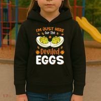 IM Just Here For The Deviled Eggs Kids Hoodie thumb 3