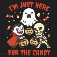 I'm Just Here For The Candy Halloween Costume Funny Women's Sweatshirt thumb 2