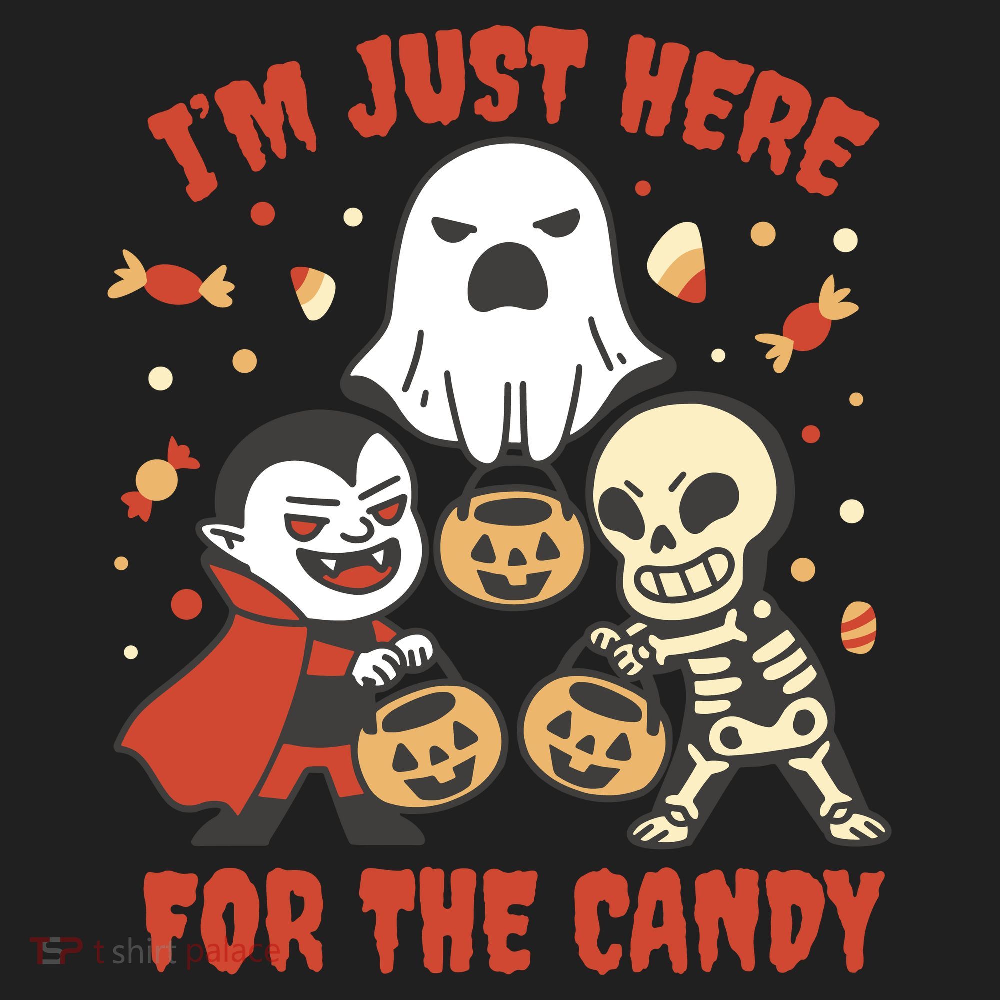 I'm Just Here For The Candy Halloween Costume Funny Women's Sweatshirt