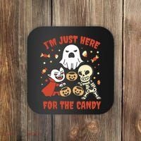 I'm Just Here For The Candy Halloween Costume Funny Coaster thumb 0
