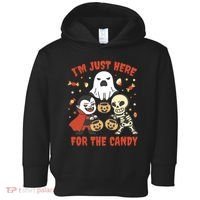 I'm Just Here For The Candy Halloween Costume Funny Toddler Hoodie thumb 0