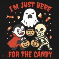 I'm Just Here For The Candy Halloween Costume Funny Toddler Hoodie thumb 2