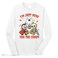 I'm Just Here For The Candy Halloween Costume Funny Long Sleeve Shirt thumb 0