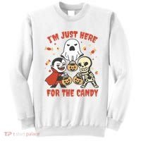 I'm Just Here For The Candy Halloween Costume Funny Sweatshirt thumb 0