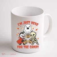 I'm Just Here For The Candy Halloween Costume Funny Coffee Mug thumb 1