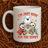 I'm Just Here For The Candy Halloween Costume Funny Coffee Mug thumb 2